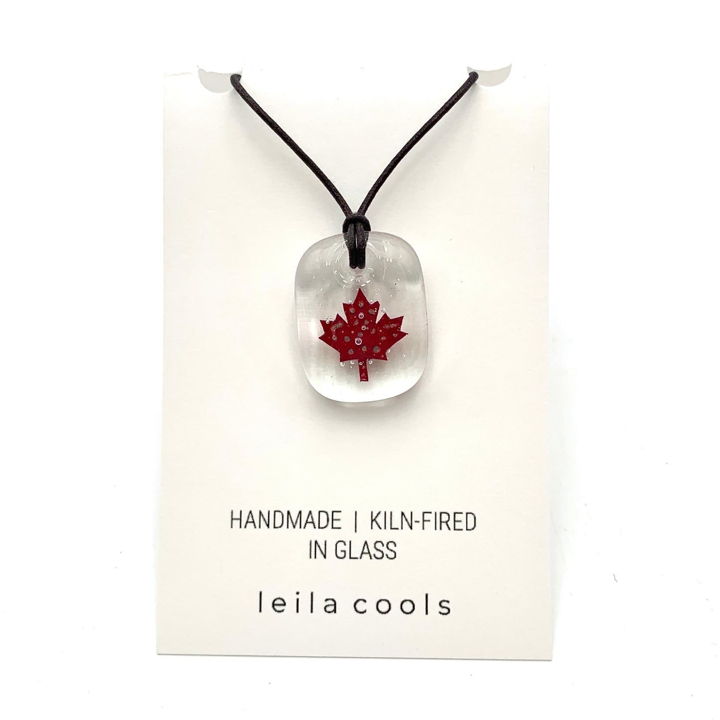 Clear Maple Leaf Necklace