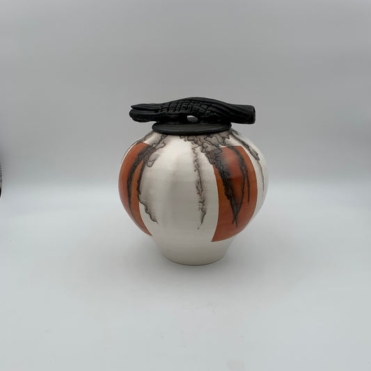Raku Horsehair Jar Large