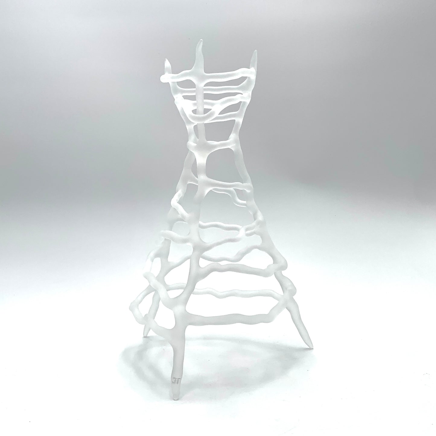 Corset Sandblasted Glass Sculpture