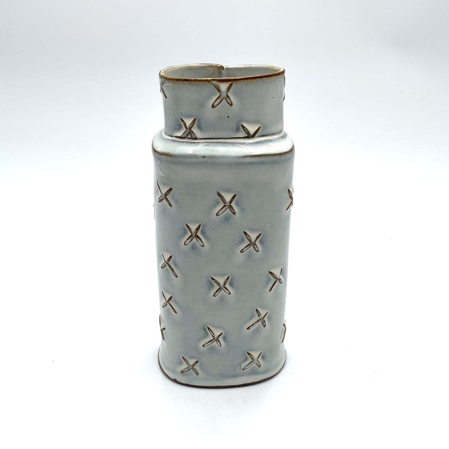 White Vase Tall w/x's