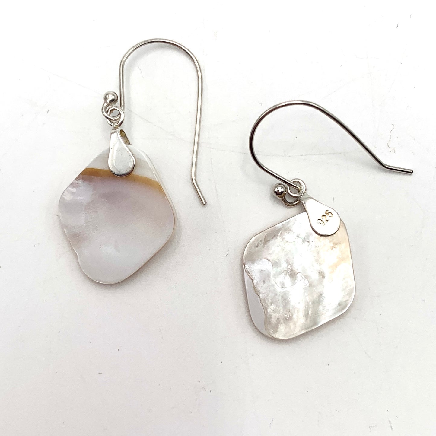 SS MOP Sequin Hook Earrings