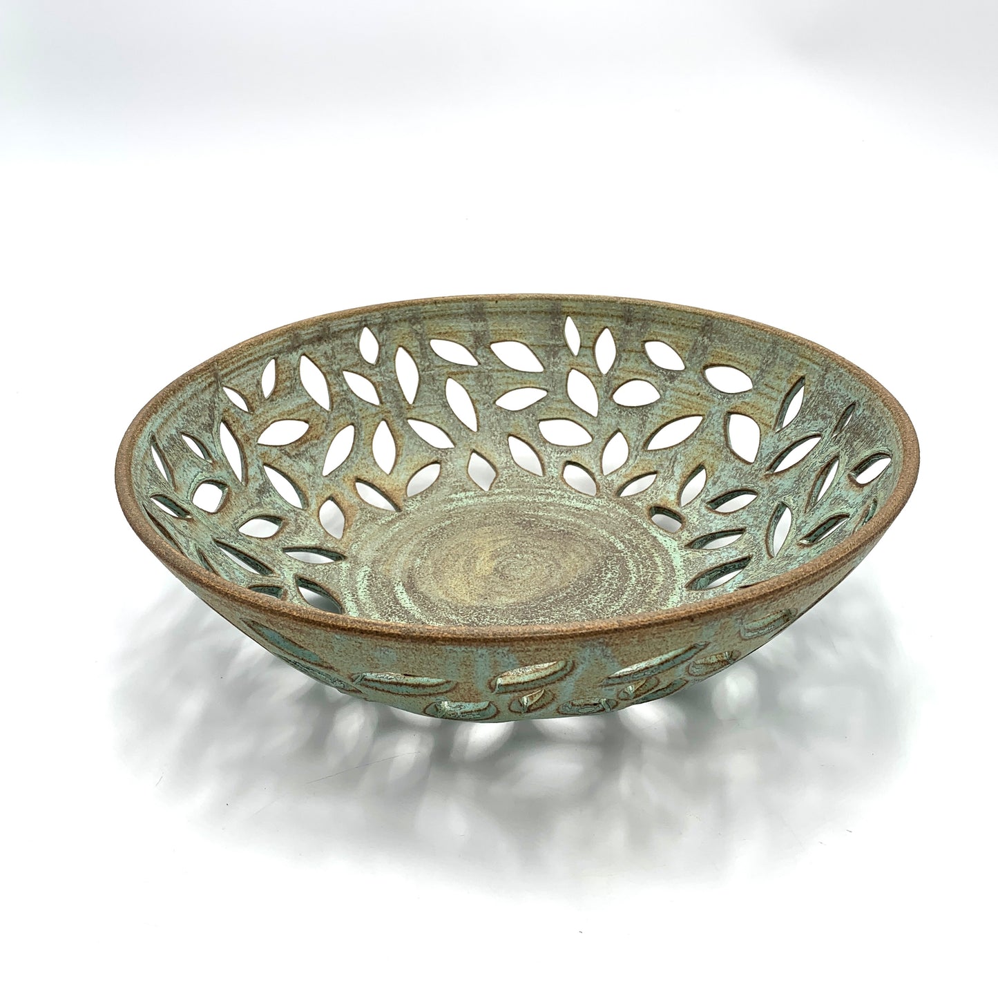 Green Low Carved Bowl