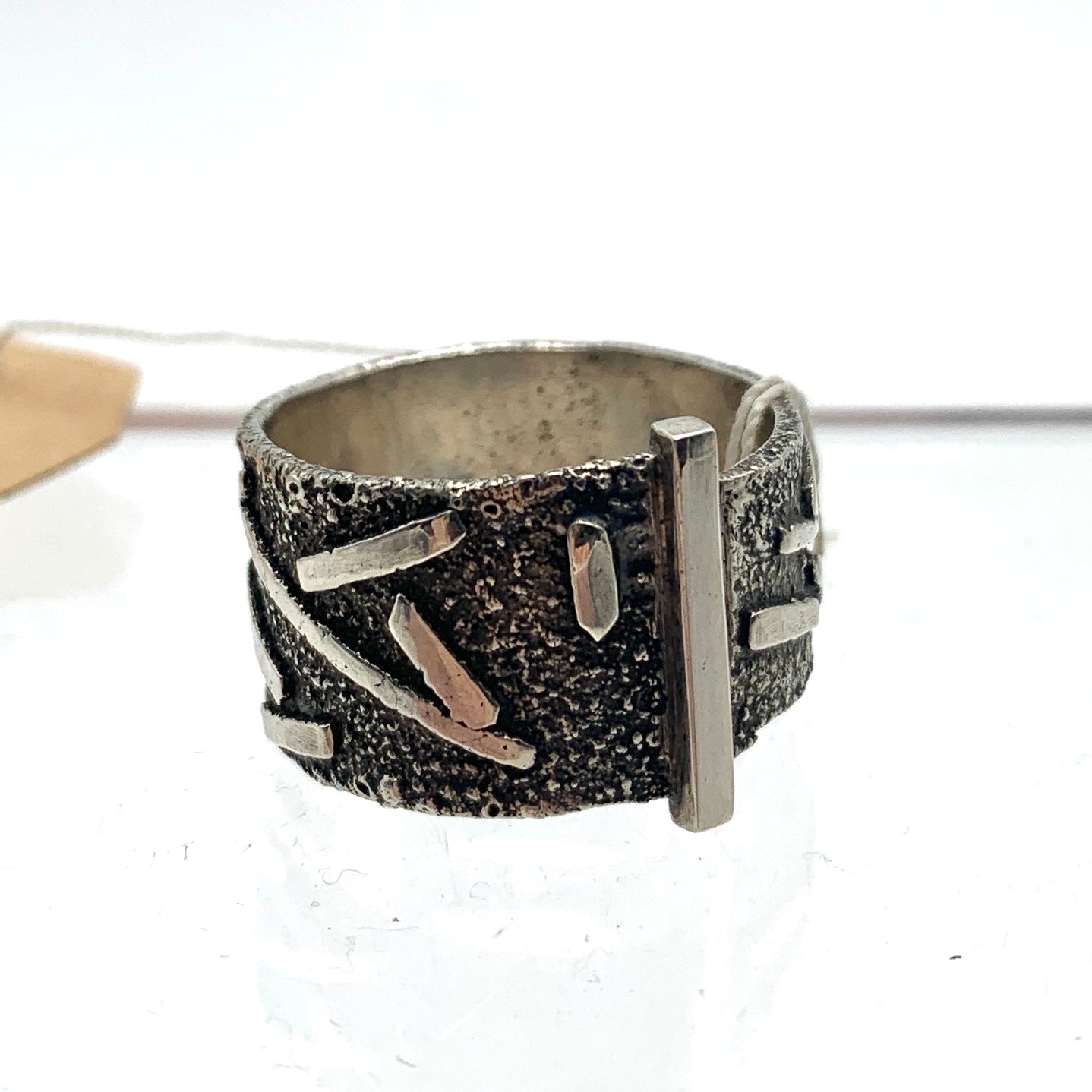 Oxidized SS Fused Chunky Ring