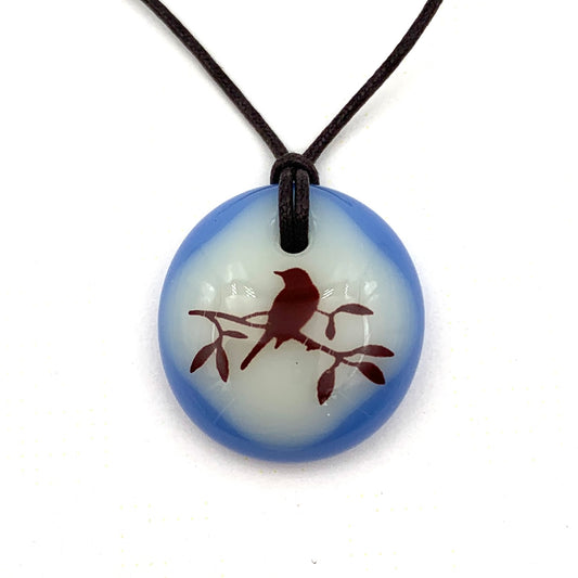 Bird on branch necklace 2024