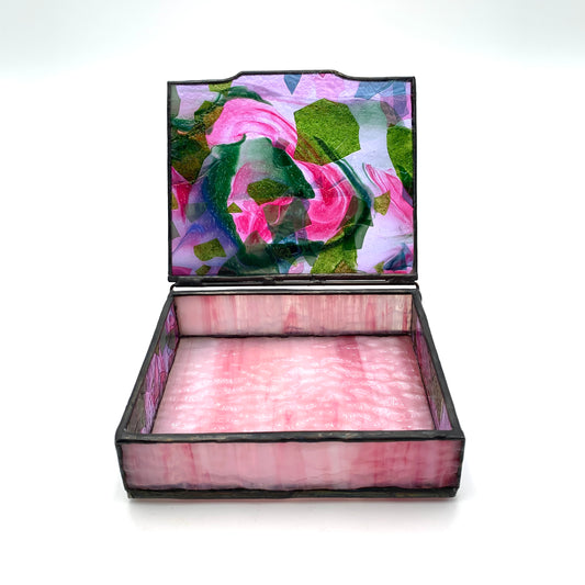 Green/Pink Stained Glass Box