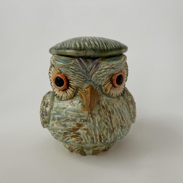 Covered Owl Jar 1