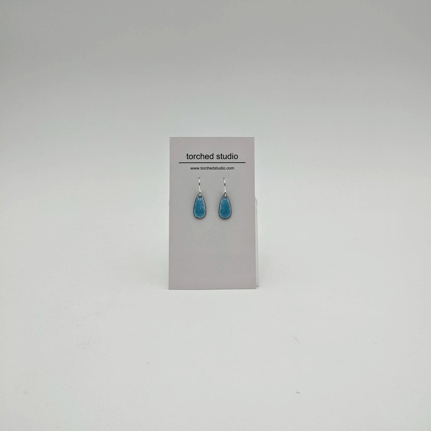 Enamel mini raindrop earrings