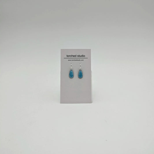 Enamel mini raindrop earrings