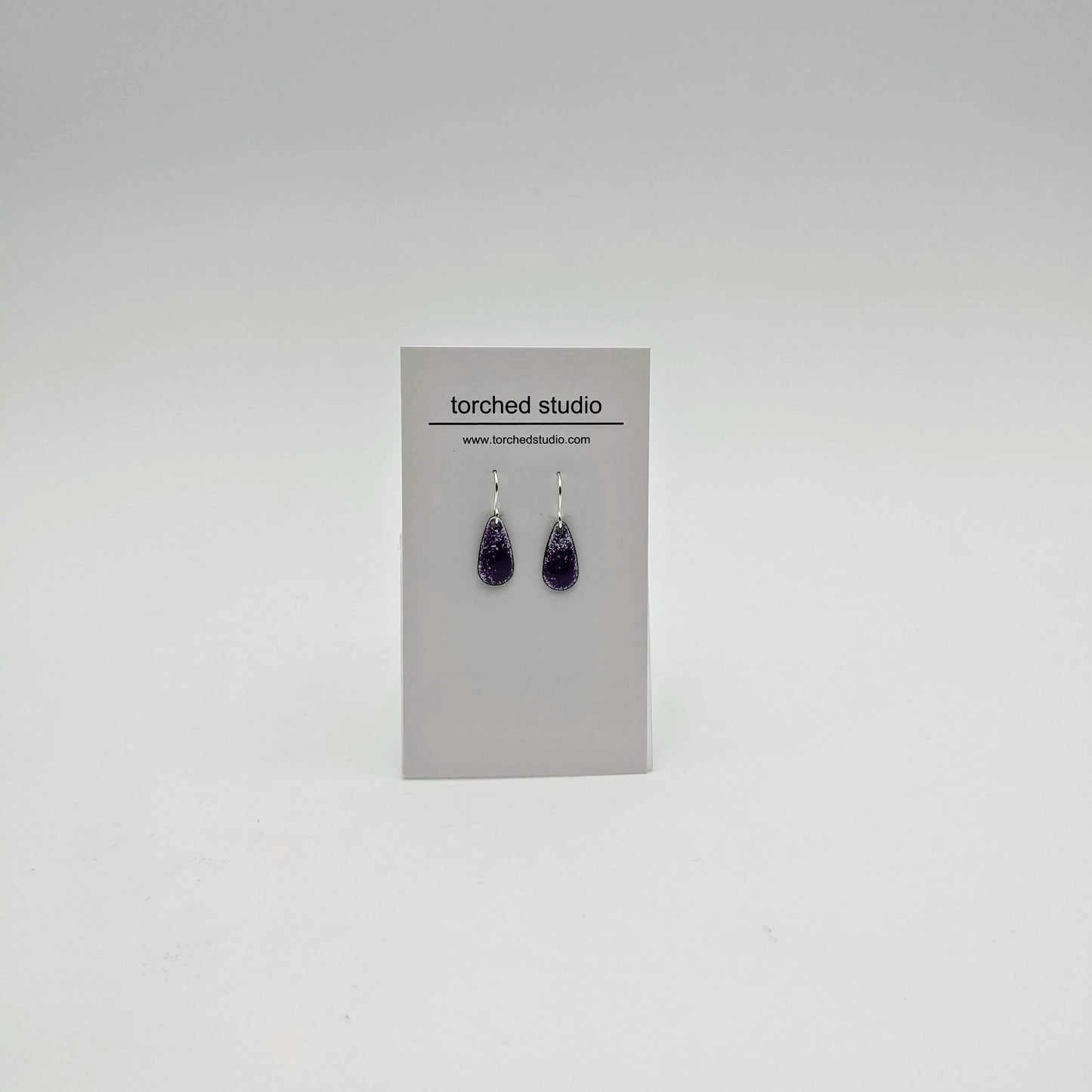 Enamel mini raindrop earrings