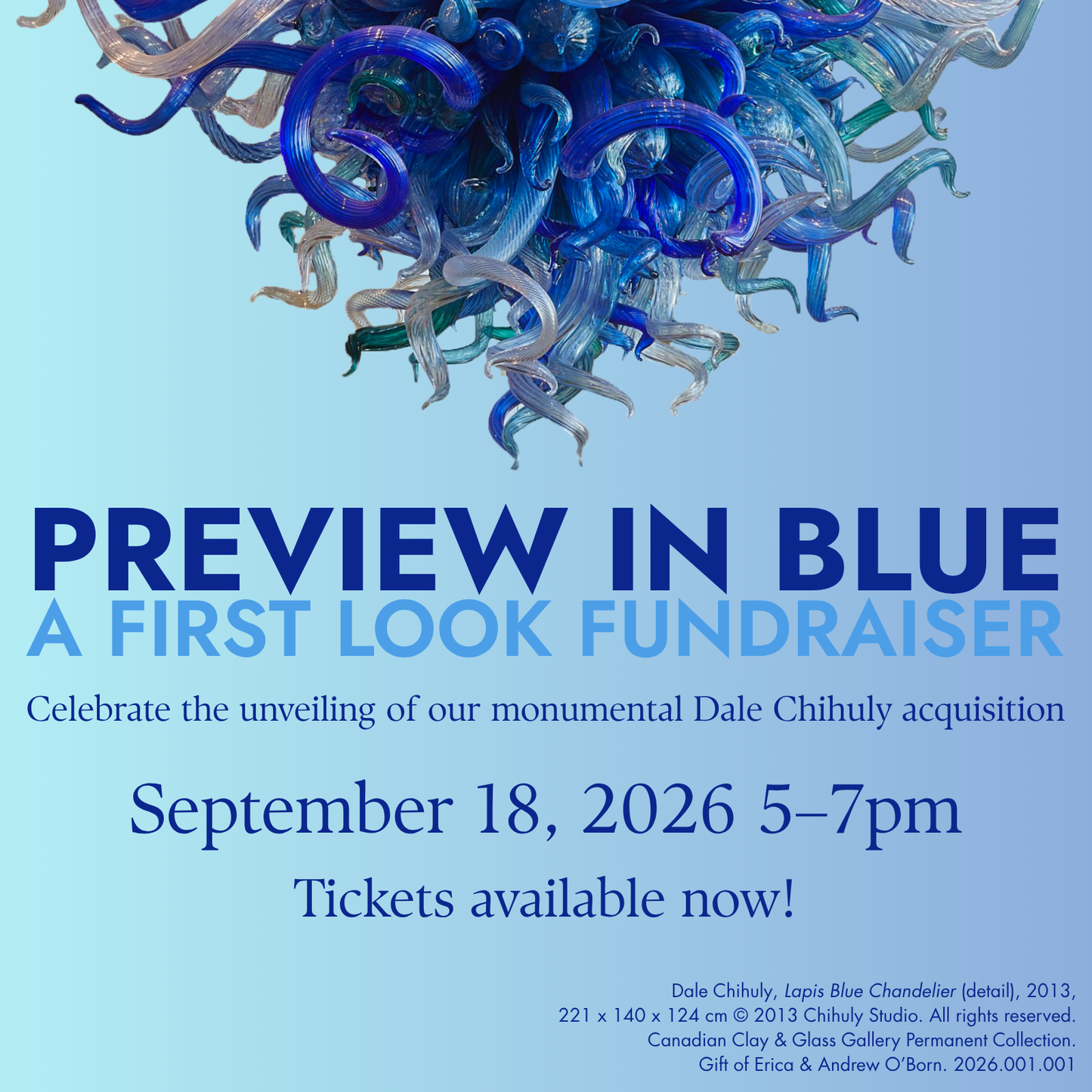 Ticket to Preview In Blue: A First Look Fundraiser