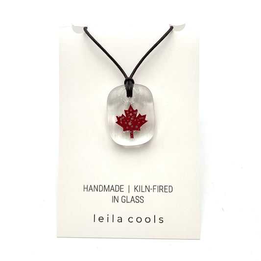 Clear Maple Leaf Necklace