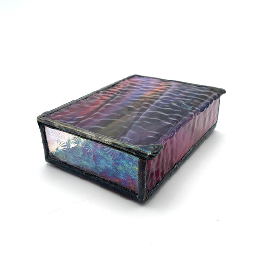 Purple/Pink Rectangle Stained Glass Box