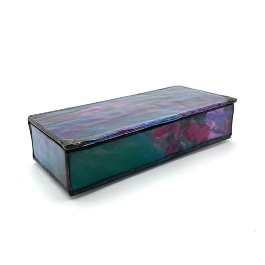 Purple/Green Long Stained Glass Box