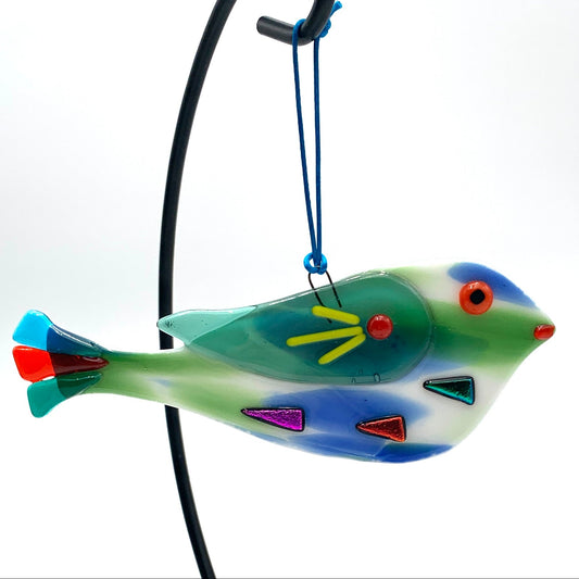 Medium Colourful Bird Ornament