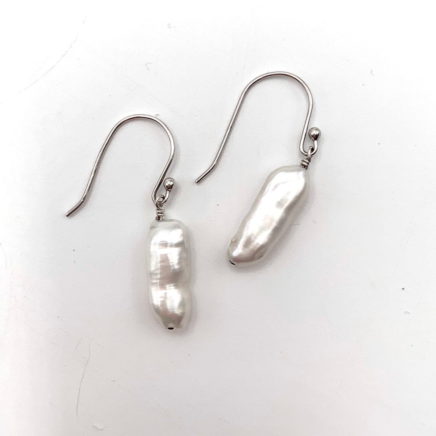 SS Pearl Drop Hook Earrings
