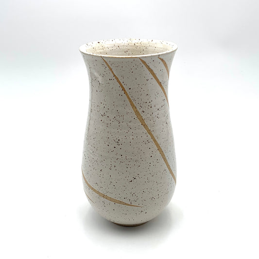 White Speckled Vase #3