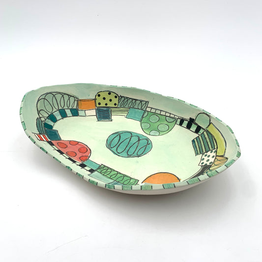 Large unglazed plate