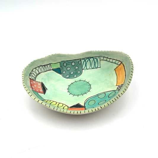 Small unglazed plate
