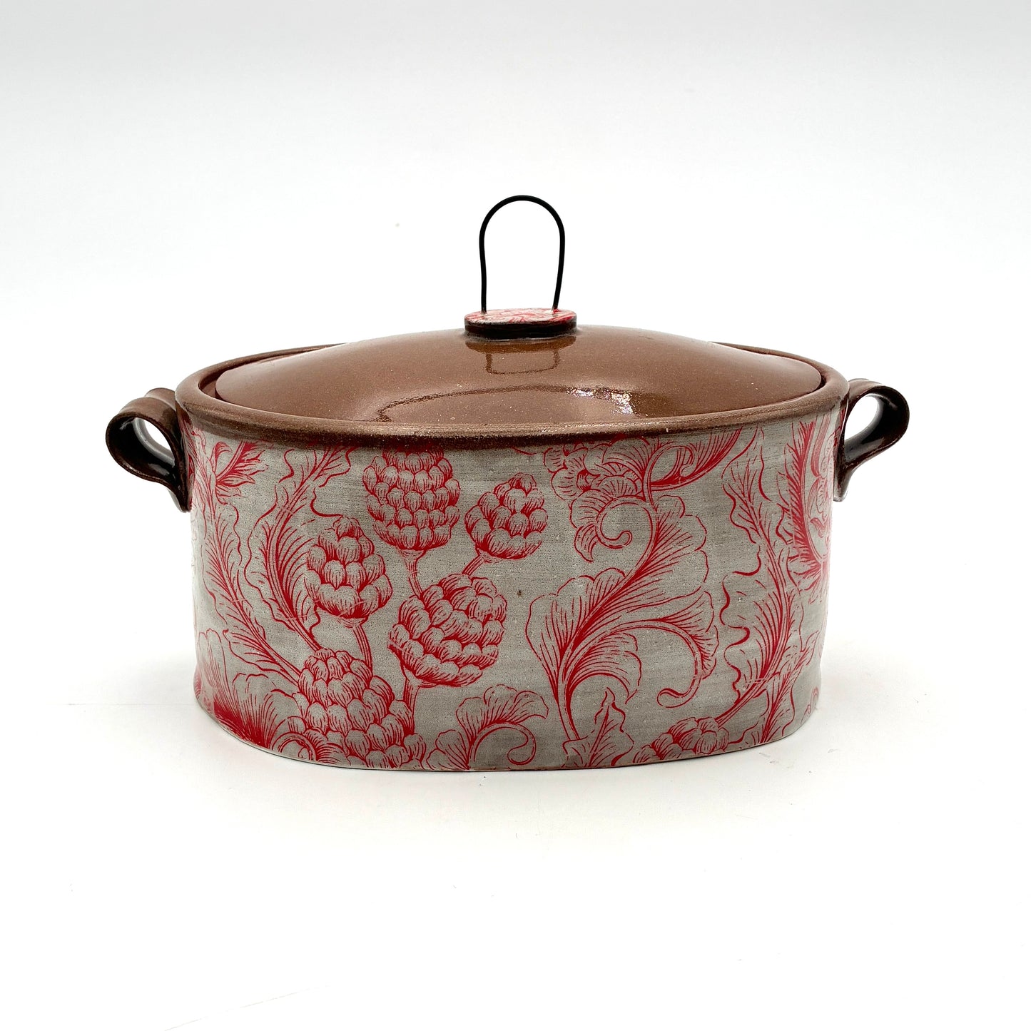 Casserole Dish Lidded Red