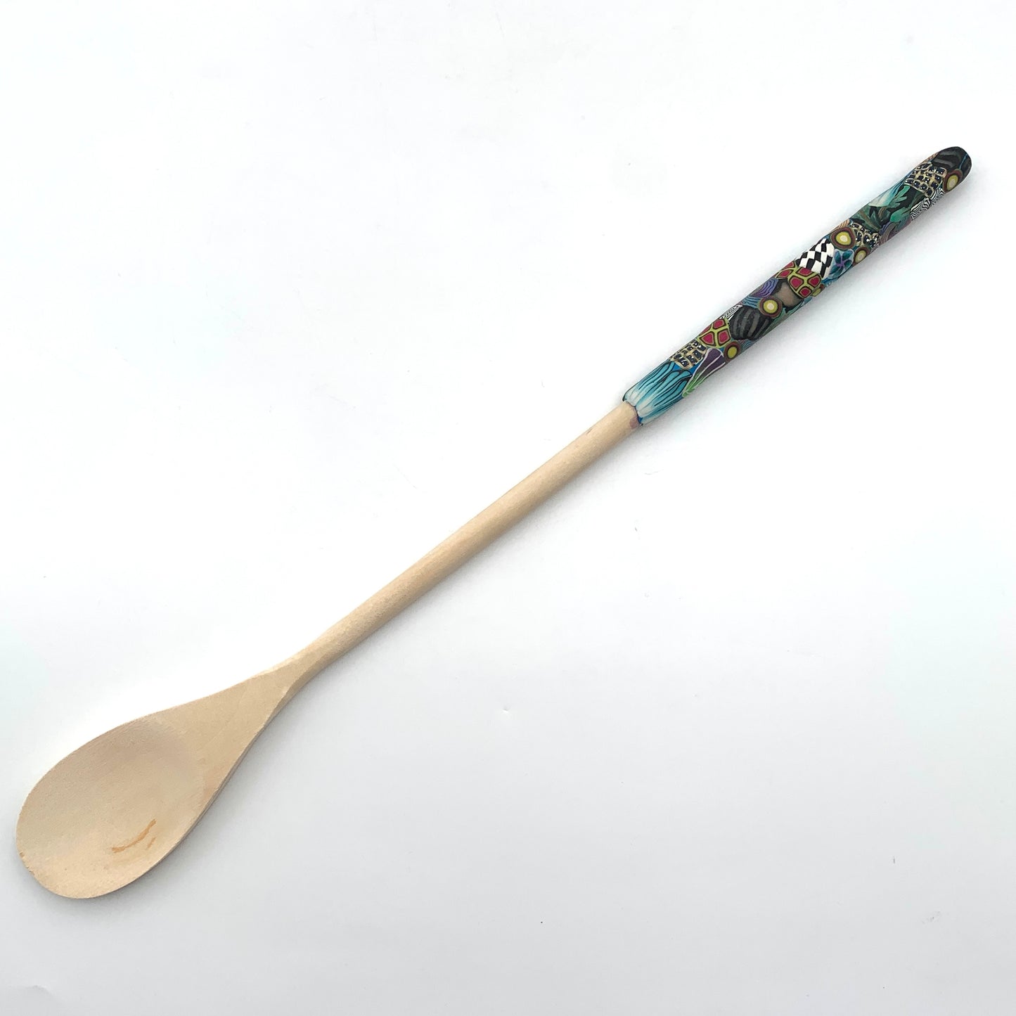 Polymer Clay on Wooden Spoon
