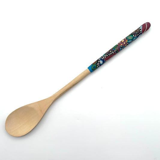 Polymer Clay on Wooden Spoon