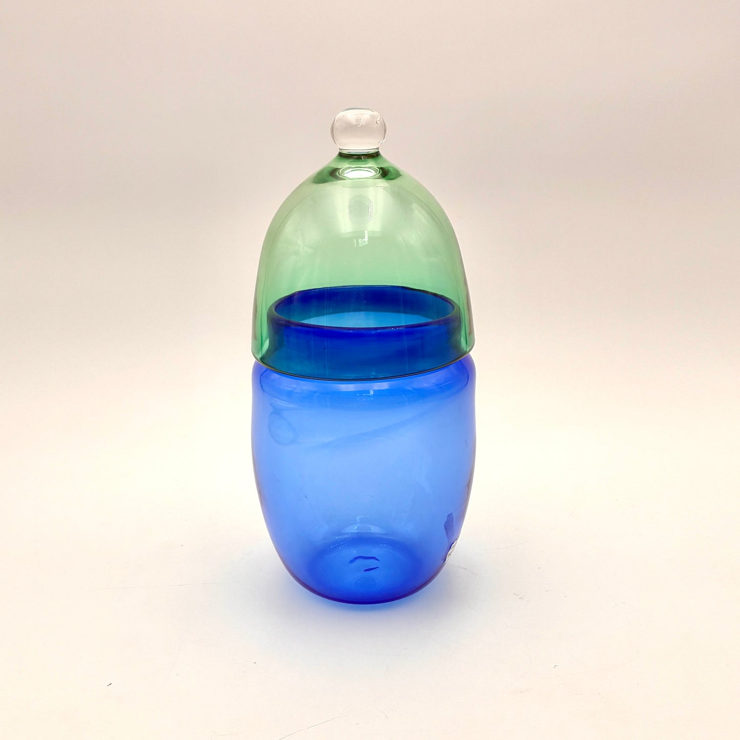 Lidded Vessel Cobalt/Spruce 10"