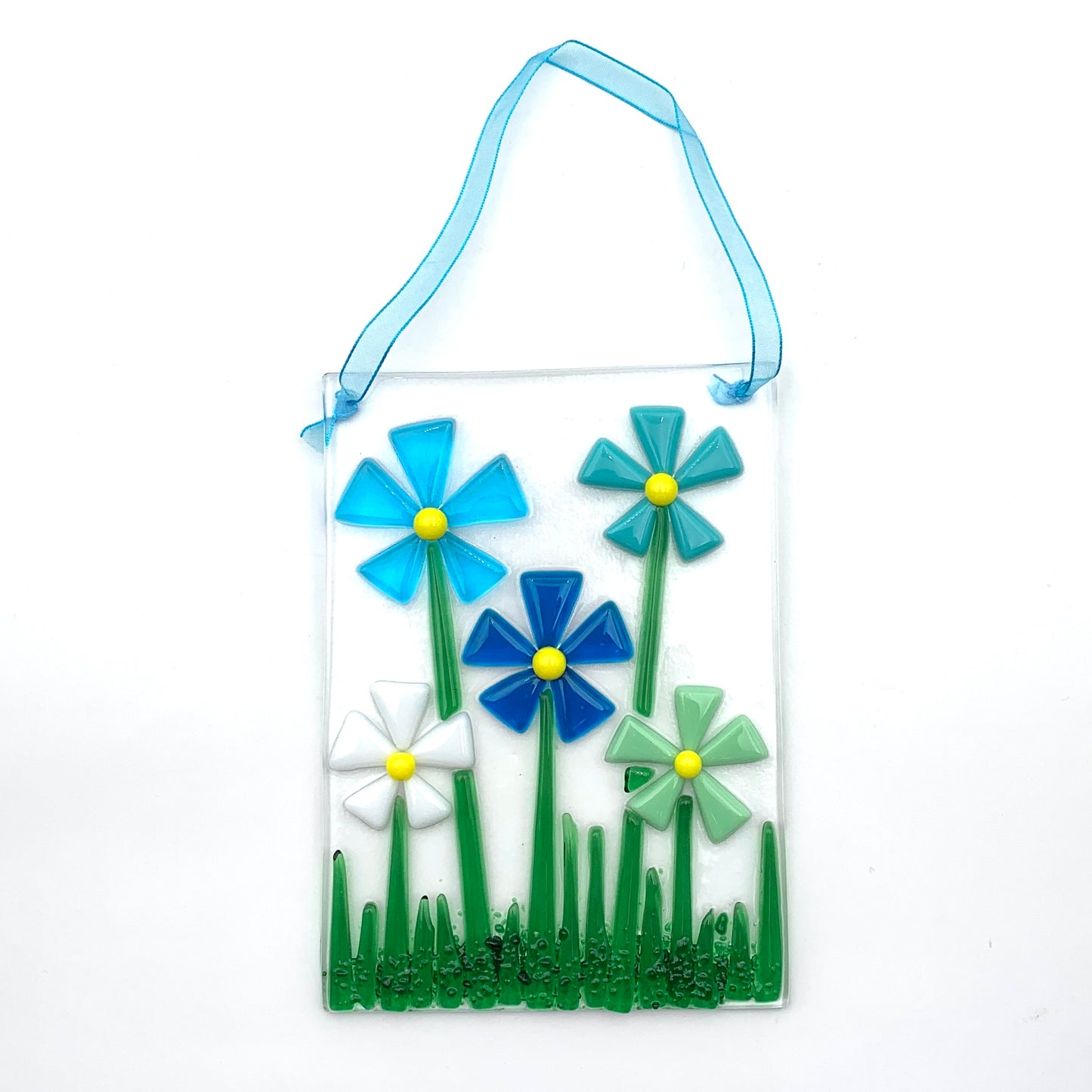 Fused Glass Hanging Flowers