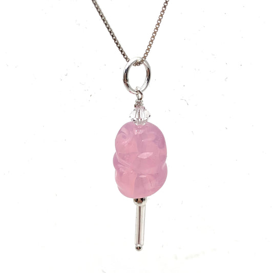 Glass Cotton Candy Necklace