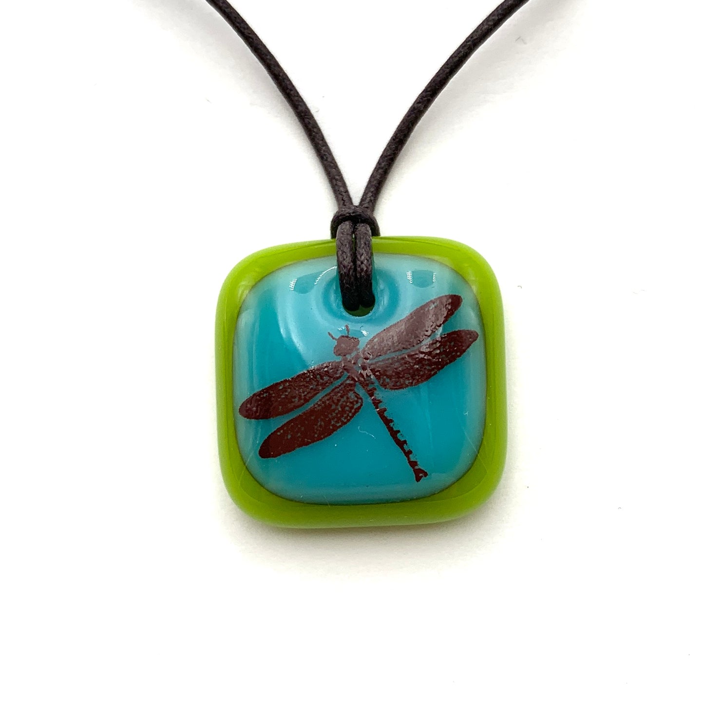 Dragonfly Necklace - Aqua