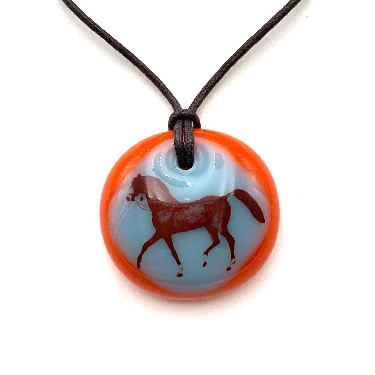 Arabian Horse Necklace - Blue/Red