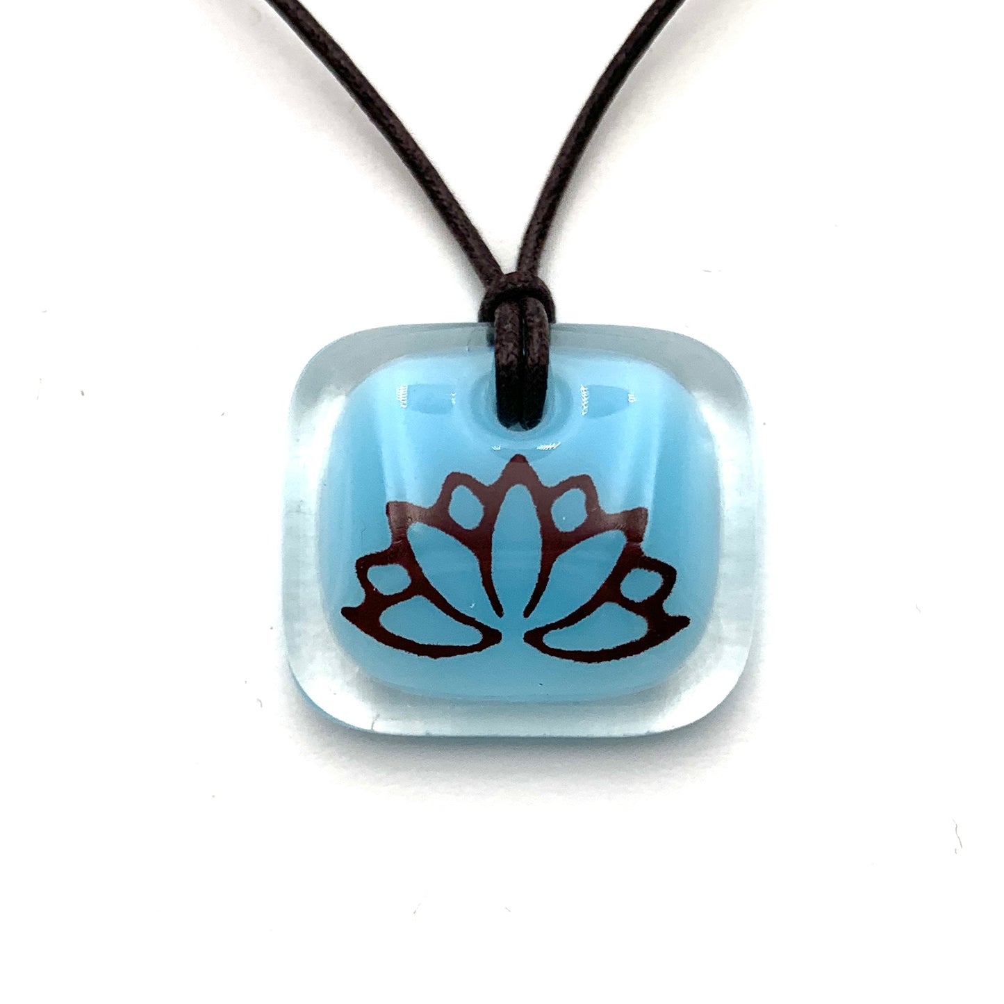 Lotus Necklace Blue/Clear