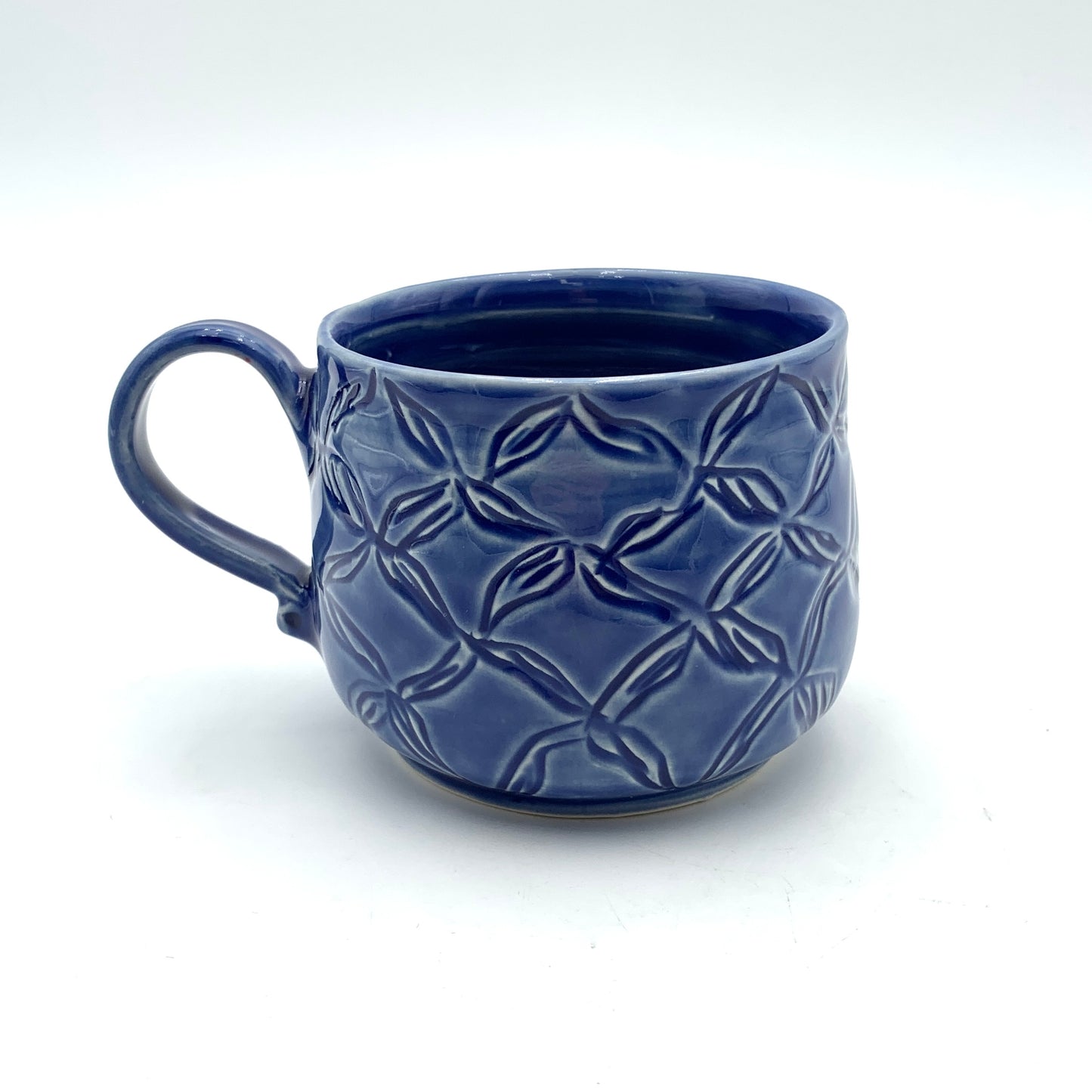 Mug Carved Dark Blue
