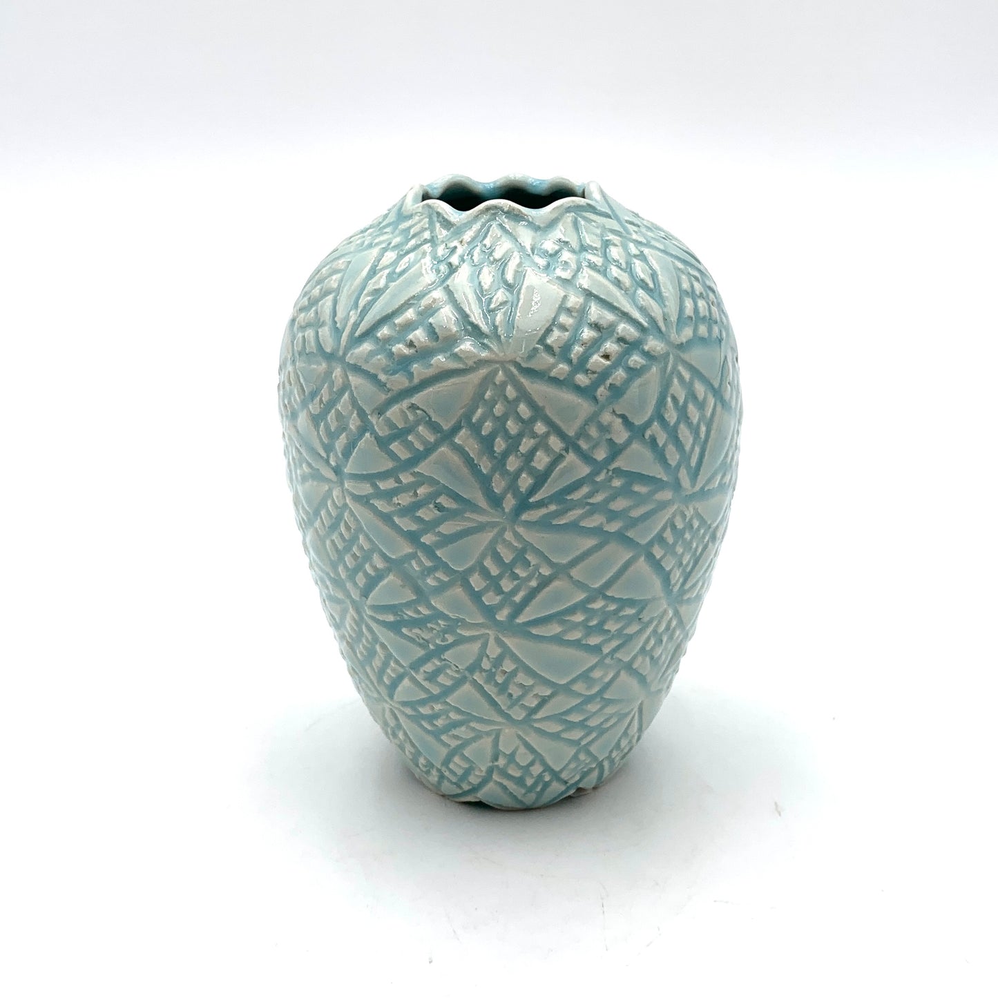 Bud Vase Carved Celadon