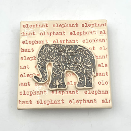 Slip Animal Tile 5 x 5 - Elephant