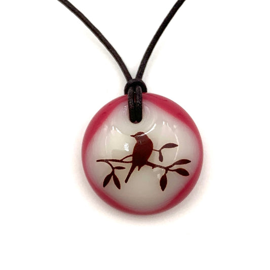 Bird on branch necklace 2024