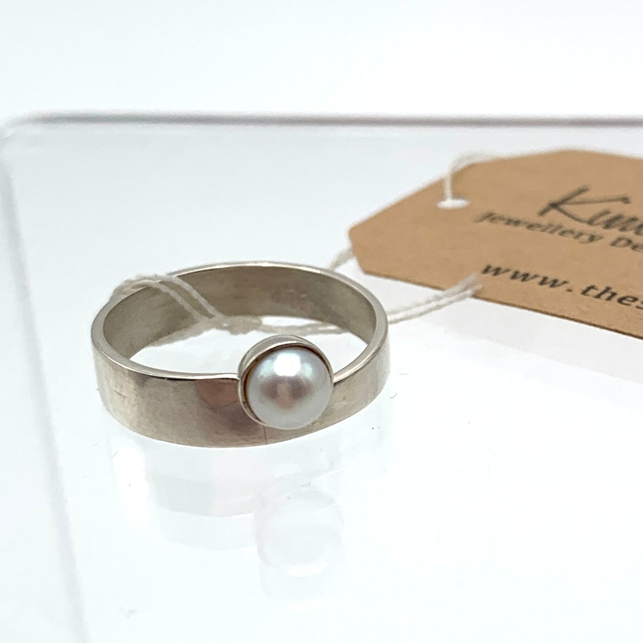 SS Modern Ring w Pearl