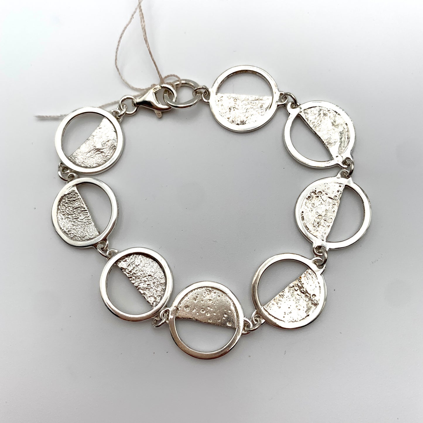 SS Reticulated Circles Chain Bracelet