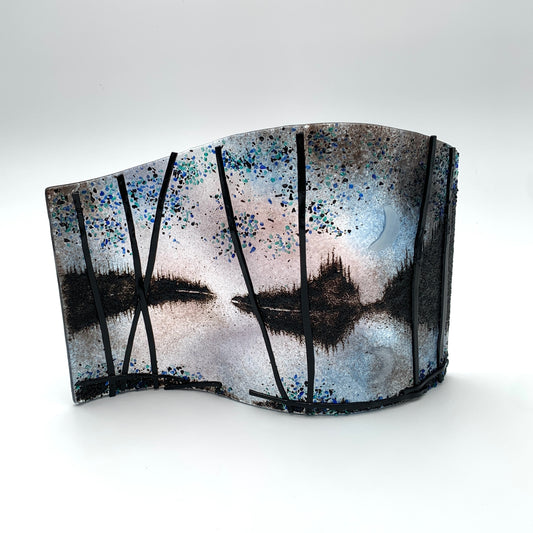 Wavy Fused Glass Moonscape