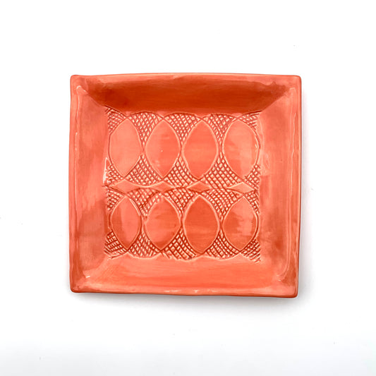 Coral Carved Tray Sm.