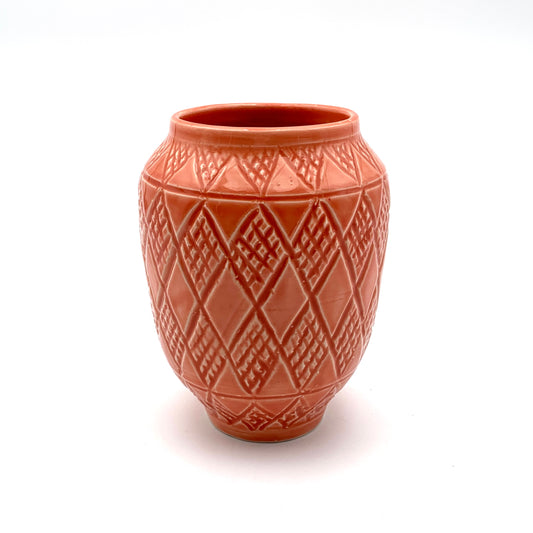 Coral Carved Vase