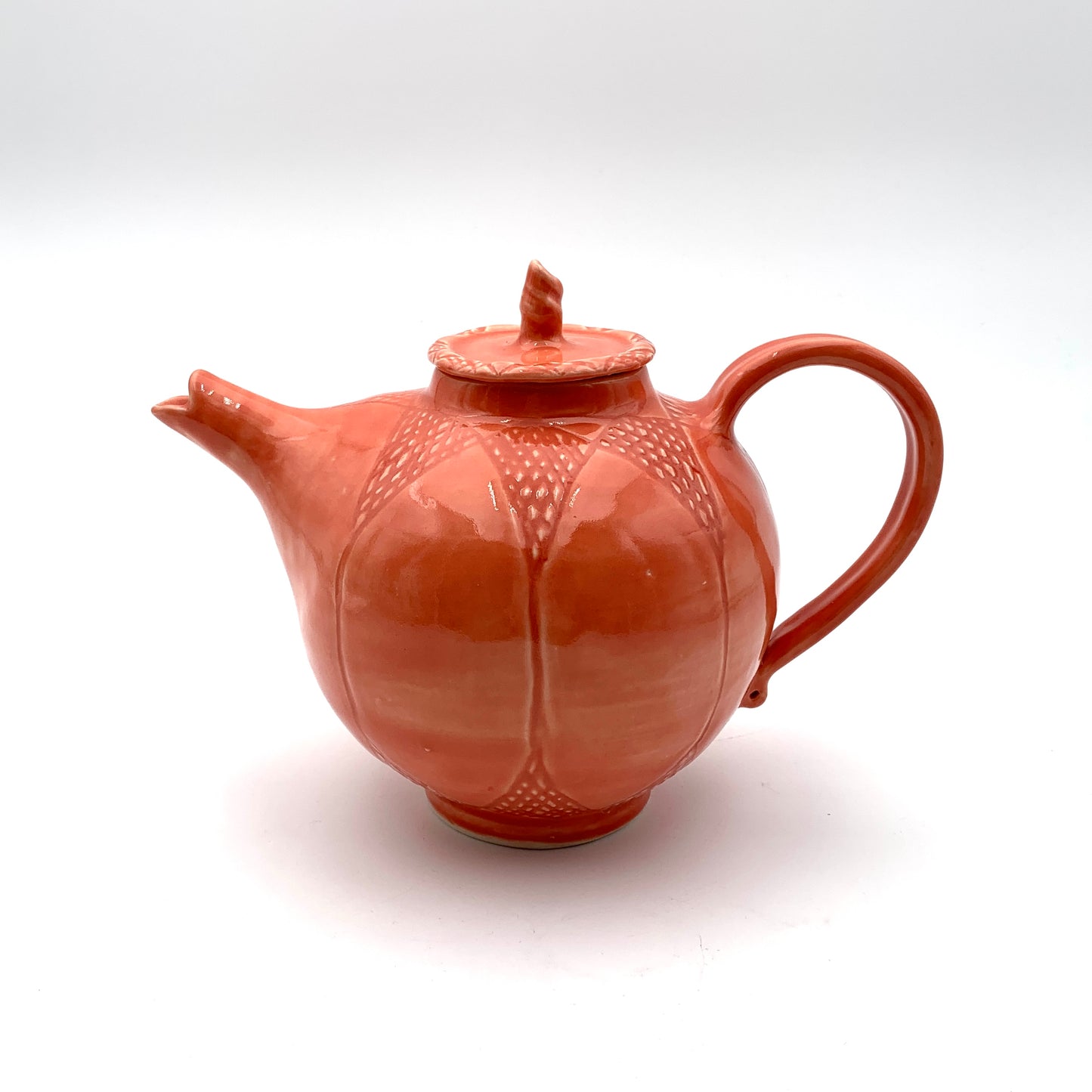 Coral Carved Teapot