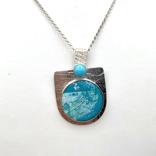 Blue Landscape Pendant