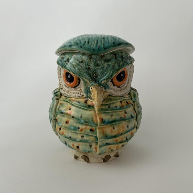 Covered Owl Jar 2