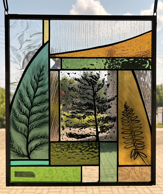 Forest Abstract Stained Glass