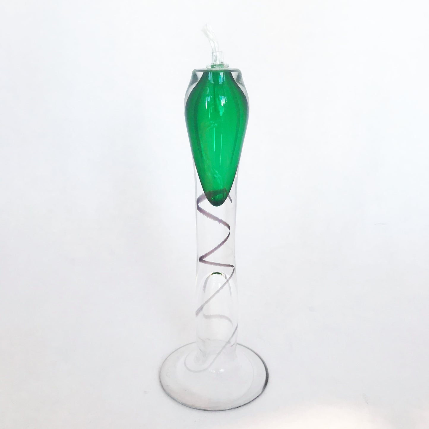 Oil Lamp-Tall, Emerald