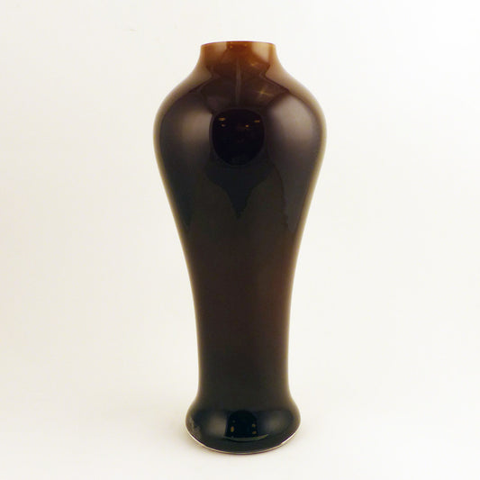 Tall Vase- Brown & White