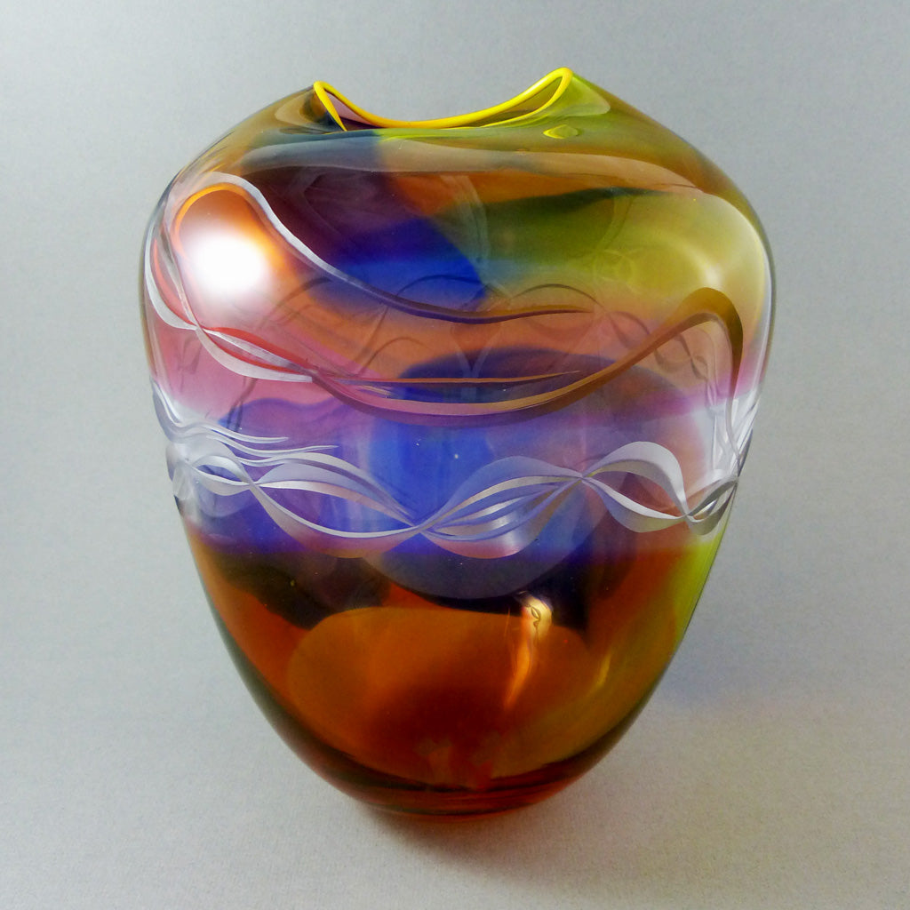 Rainbow Cut Vase