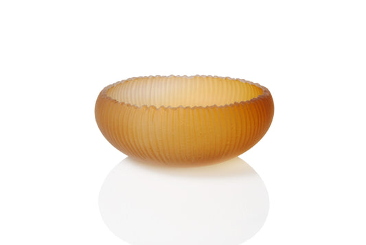 5 Inch Amber Glass Bowl