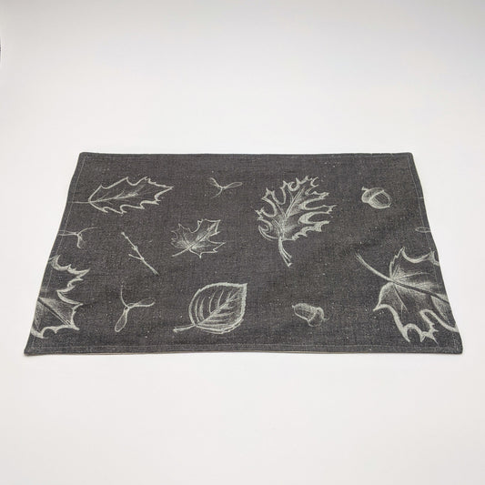 Placemat Native Leaf Grey
