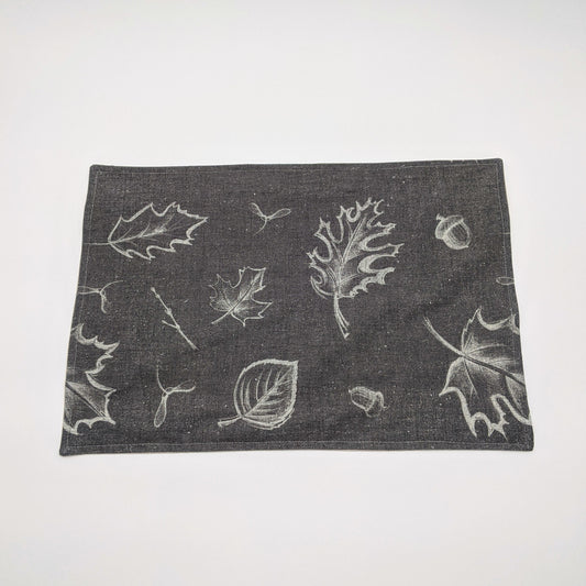 Placemat Native Leaf Grey